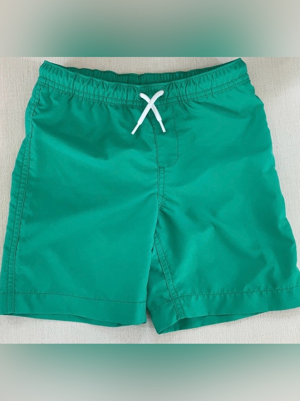 Lands' End Boys' Solid Teal Swim Trunks
